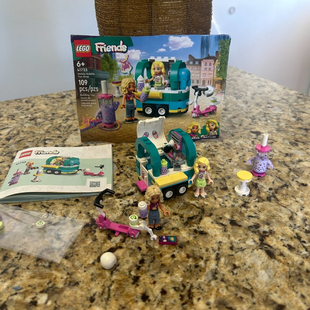 Lego Friends # 41733 "Mobile Bubble Tea Shop" 2023 Retired W/Instructions